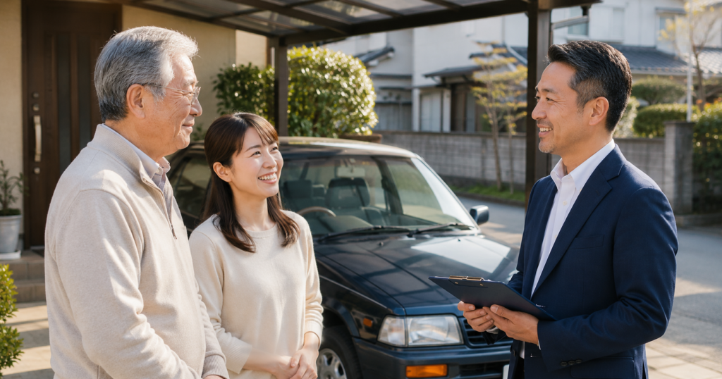 小郡市・大刀洗町エリアで免許返納後の車を出張買取する徳永（買取！カーマッチ福岡朝倉甘木店）