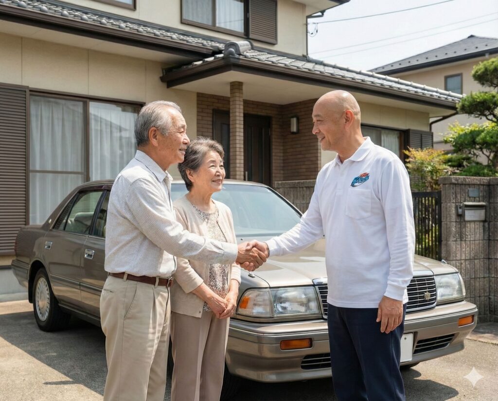 【免許返納をお考えの方へ】 長年連れ添った愛車、最後は丁寧な対応のお店に任せたいですよね。ご自宅まで伺い、親身に対応いたします。