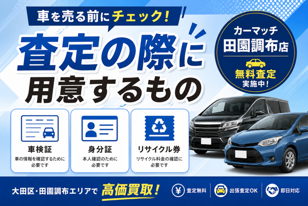 【大田区で車を売る方必見】車の査定時に必要なものは？事前準備でスムーズに高価買取へ！