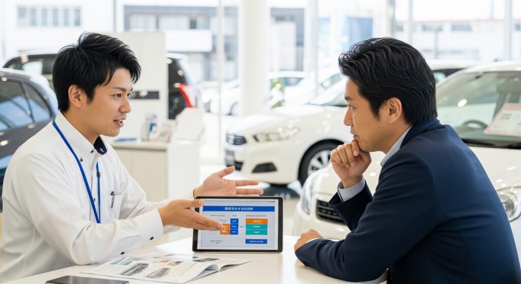 海津市で中古車買取！ディーラー査定と専門店の価格差の理由