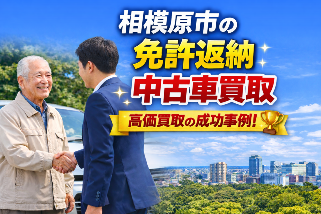 相模原市の中古車買取｜免許返納による売却で高価買取を実現した成功事例
