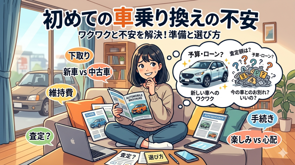 初めての車乗り換えの不安はどこから？