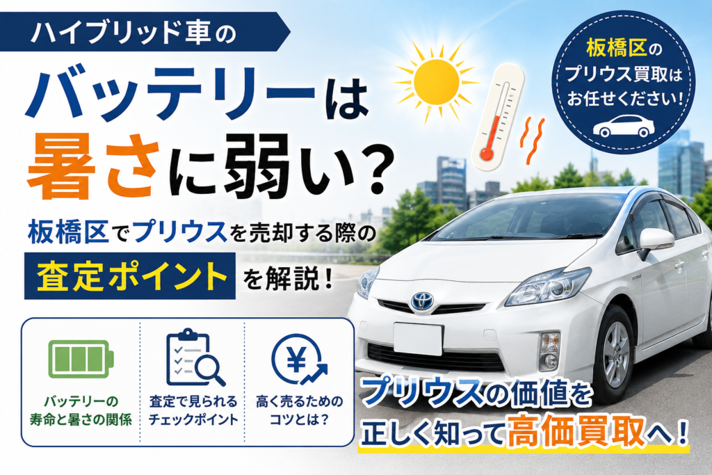 ハイブリッド車のバッテリーは暑さに弱い？板橋区のプリウス買取で見られる査定ポイント