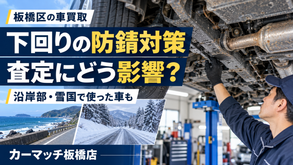 板橋区で車買取|沿岸部・雪国で使った車の査定は?下回りの防錆コーティングと塩害の影響