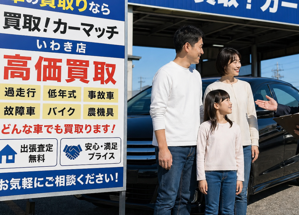 いわき市の車買取は今が売り時!過走行・低年式・事故車も高価査定|買取カーマッチ