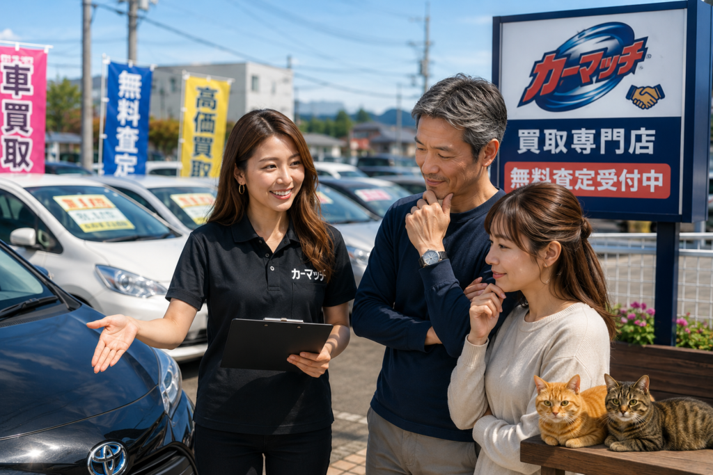 中古車買取・無料査定・高価買取・車売却相談に対応する買取！カーマッチ岐阜美濃加茂店（美濃加茂市・可児市・関市・多治見市）
