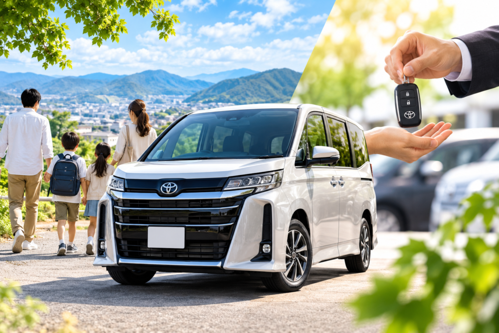 岐阜で家族の暮らしに合わせたノアの中古車購入と車買取を相談できるカーマッチ岐阜美濃加茂店