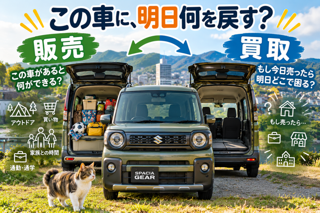 岐阜県でスペーシアギアの中古車購入と車買取を生活に合わせて考えるカーマッチ岐阜美濃加茂店