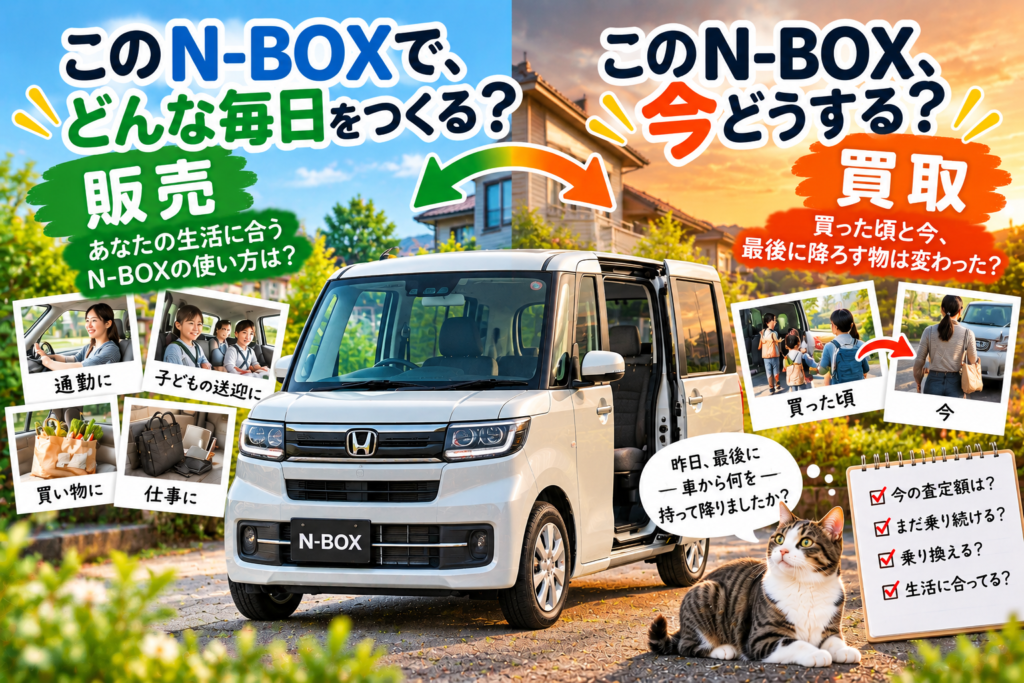 最後に車から降ろす物からN-BOXの中古車購入と車買取を考えるカーマッチ岐阜美濃加茂店