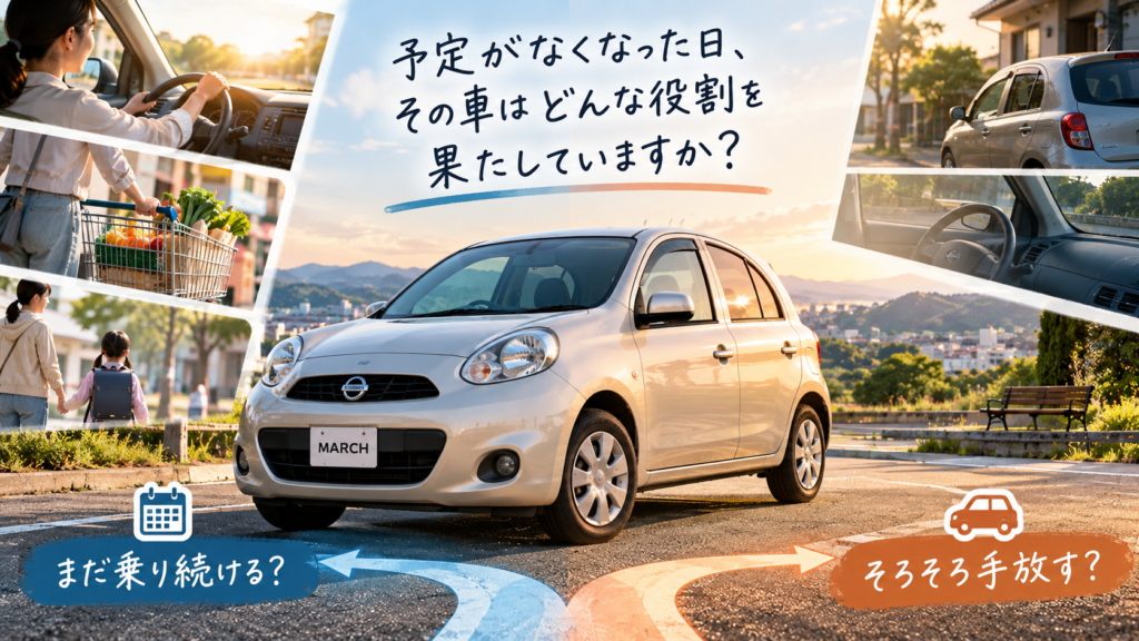 岐阜県で日産マーチの中古車購入や車買取を検討する方へ、予定が変わる日の車の必要性と売却タイミングを考えるカーマッチ岐阜美濃加茂店