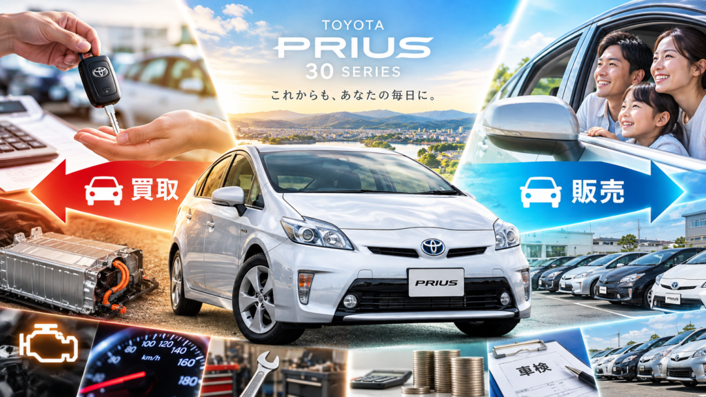 トヨタ・プリウス30系の中古車購入と車買取を、ハイブリッドバッテリーの修理費用や維持費から考えるカーマッチ岐阜美濃加茂店