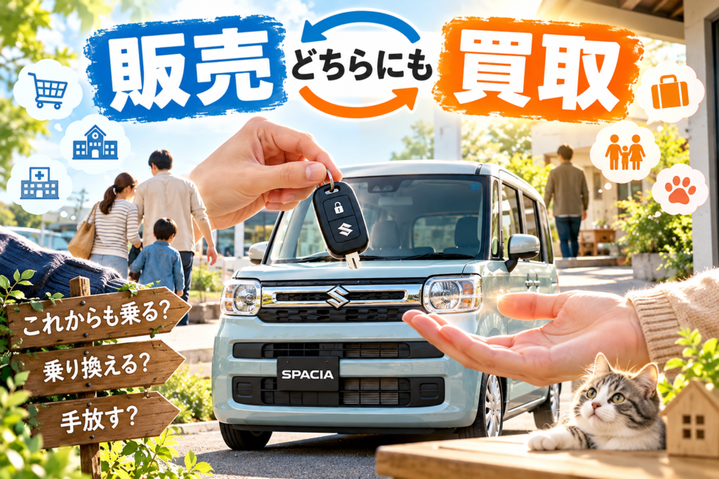 車の鍵を持つ人からスペーシアの中古車購入と車買取を考えるカーマッチ岐阜美濃加茂店