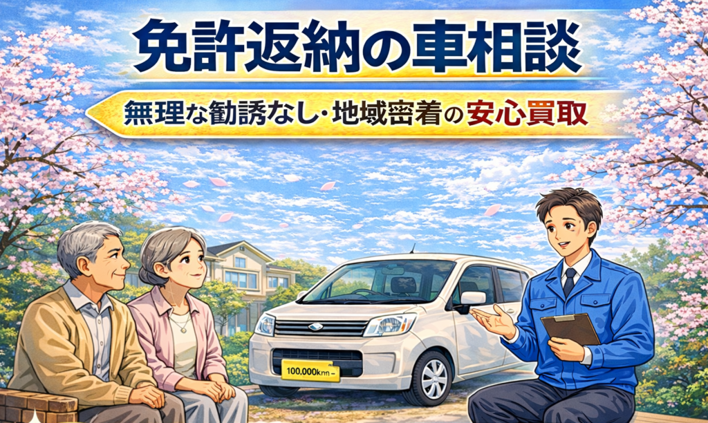【大崎市】免許返納の車相談|無理な勧誘なし・地域密着の安心買取