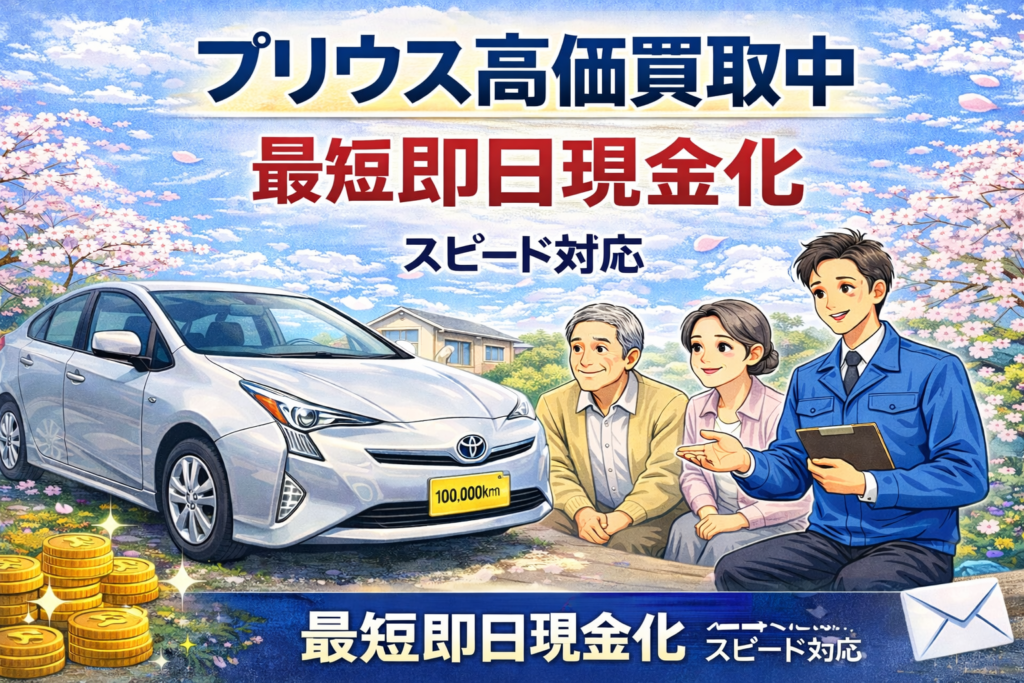 【大崎市】プリウス高価買取中！最短即日現金化も可能なスピード対応