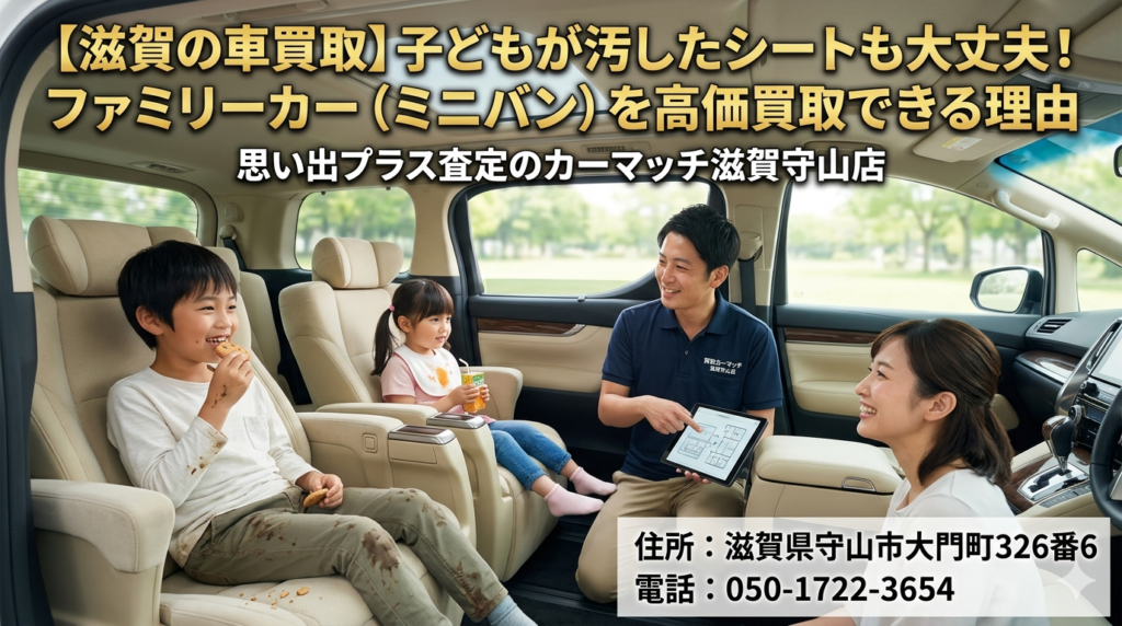 【滋賀の車買取】子どもが汚したシートも大丈夫！ファミリーカー（ミニバン）を高価買取できる理由
