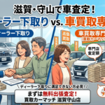 【守山で車査定】ディーラー下取りと何が違う？滋賀の車買取相場限界突破！