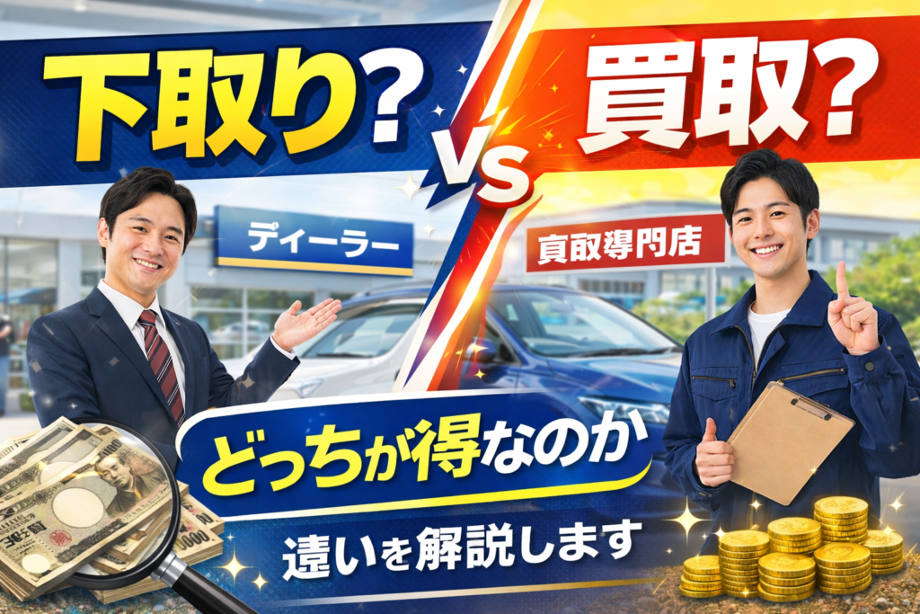 【どっちがいい？】ディーラー下取りと車買取の違い