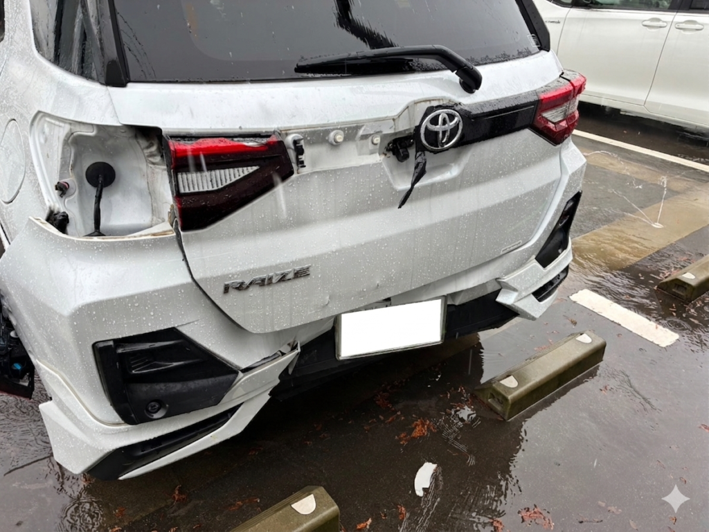 【富山の事故現状車買取】R5ライズ後方事故。修理130万円と査定された車の最適解